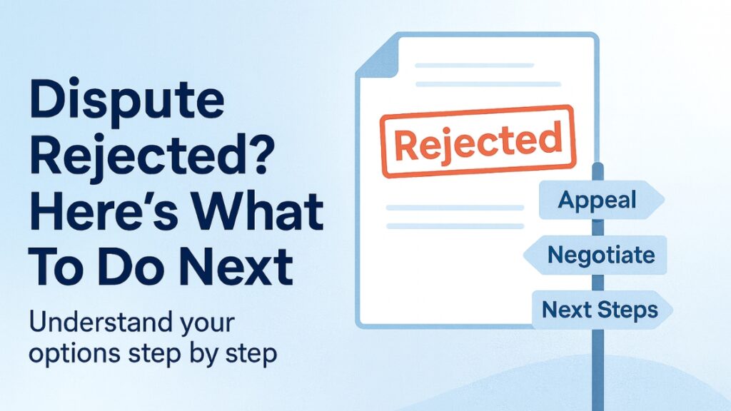 what to do if your dispute is rejected